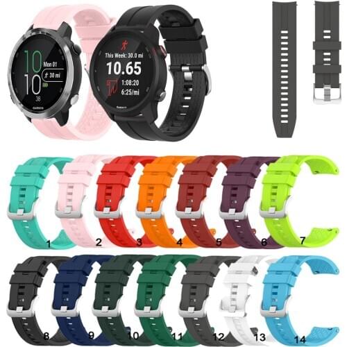 20mm Silicone Watch Band Strap For Garmin Forerunner 645 645M 245 245M for Venu Sq Replacement band strap