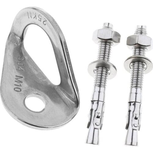4Pcs 25KN Outdoor Rock Climbing Anchor Set Bolt Hanger Expansion Screw Piton Anchor Anchoring Gear