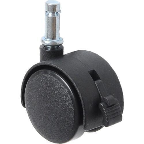 1/1.5/2.0 inch universal wheel Nylon plunger caster With brake Furniture bookcase plastic wheel 5pcs