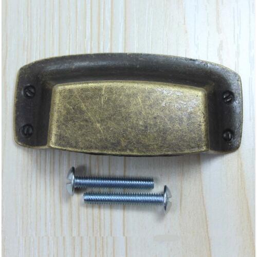 32mm Antique brass Pulls Cap cover Drawer Handles Bronze Cabinet Pull rural Vintage Furniture hardware door handles