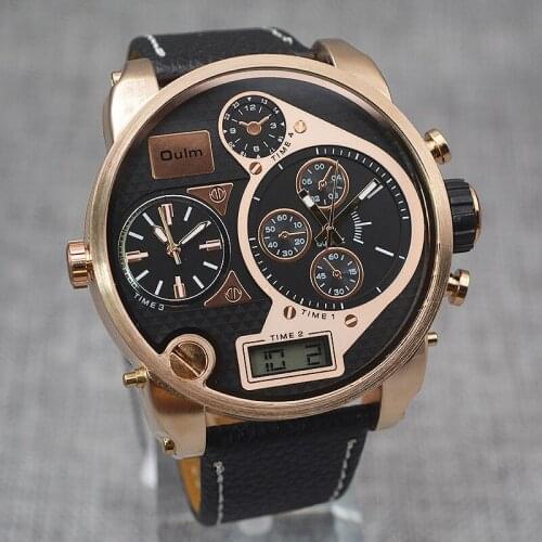 CAIFU Men's Watch With Leather Strap