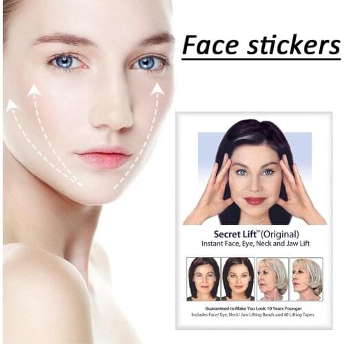 40pcs Face Lift Sticker Face Lift Tape Invisible Face Sticker Elasticity Transparent Adhesive Tape SK88