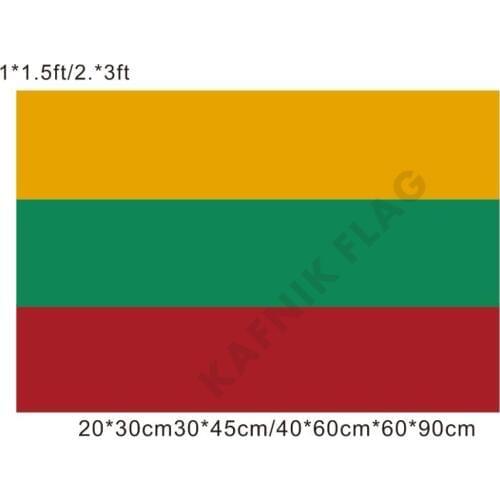 KAFNIK,free shipping 20*30cm/30*45cm/40*60cm/60*90cm small flags Lithuania National Flag for Countries World Event Decorative