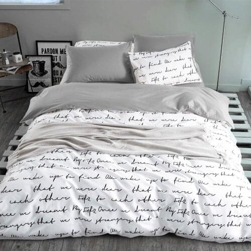 Bedding Set King Queen Single Double Duvet Cover Set Quilt Cover Pillowcase 2-3pcs Home Bedding Linens Sets Blanket case Gray