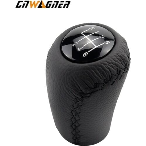 Leather Car Gear Knob Stick Shift For Mazda 3 BK BL 5 CR CW 6 II GH CX-7 ER MX-5 NC III 2005 2006 2007 2008 2009 2010 2011