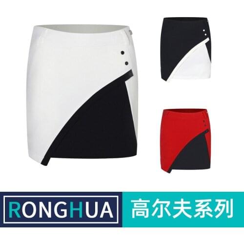 Summer Outdoor Sports Anti-glare Five-point Skirt Slim Fashion Casual Short Skirt Solid Color Stitching Golf Skirt