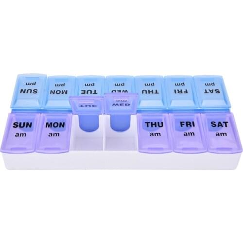 Medische Pillendoosje Case Wekelijkse 7 Day Pill Box Met Clip Deksels Geneeskunde Organizer Tablet Opslag Dispenser New