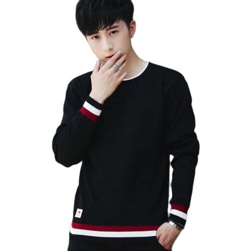 Sweater male,Mens Winter Sweater,Spring And Autumn Men, Round Neck Sweater, Striped Long Sleeves, Loose And Comfortable, M-3XL