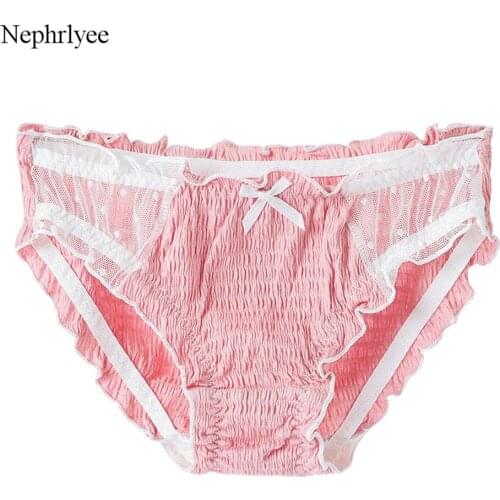 2021 New Sexy Underwear Women Cotton Panties Mid Rise Hollow Bow Briefs Soft Lingerie Seamless Breathable Underpants P346