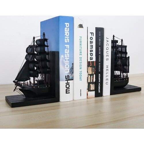 Nordic Style Solid Color Bookstand Bookend Creative Handmade Books By The Office Desktop Sailing Model To Decorate The Bookshelf