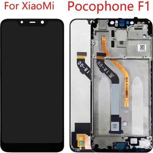 Original Poco F1 LCD For Xiaomi Pocophone F1 LCD Screen With Frame 10 Touch Screen For Xiaomi F1 Digitizer Assembly LCD Display
