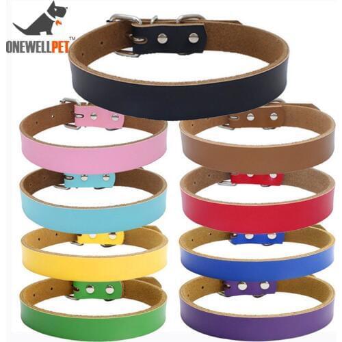 Puppy Dog Collar Pet Harness Dog Sets Leather Leashes Bite Neck Strap Strong Collar OPP Bag Comfortable Cat Dog Supplies 9 Color