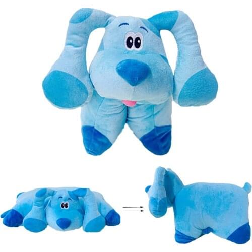 45x35cm Blues Clues & You! Plush Pillow Cute Blue Dog Plush Stuffed Cushion Blues Clues You Beanbag Soft Plush Doll for Kids