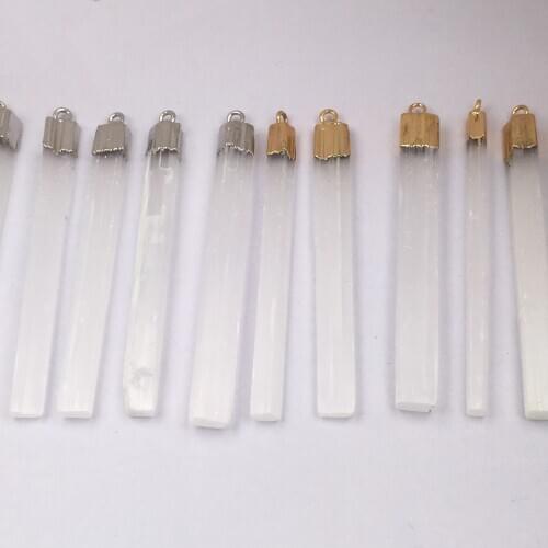 White Rectangle Pendants Natural Stone Charms Pendant for For Jewelry Making DIY Necklace Earring Size 5x50-4x48mm