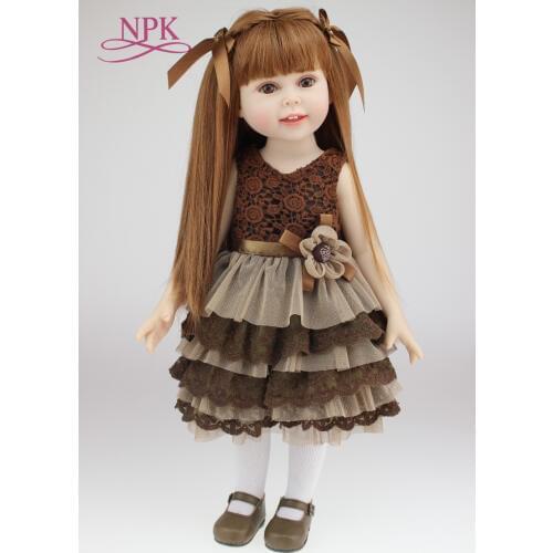 Popular 18inches doll Girl fashion play doll beautiful doll education toy for children standing long hair