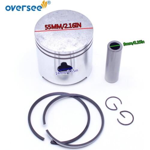 369-00001 351-00011 Piston&Piston Ring For TOHATSU MERCURY-MARINER 4HP-5HP Outboard Parts 2T