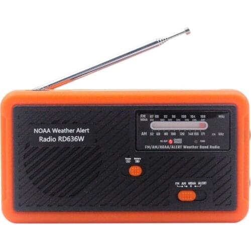Solar Hand Crank Portable Radio AM/FM/NOAA Weather Radio with Light for Camping, Travel, Emergency