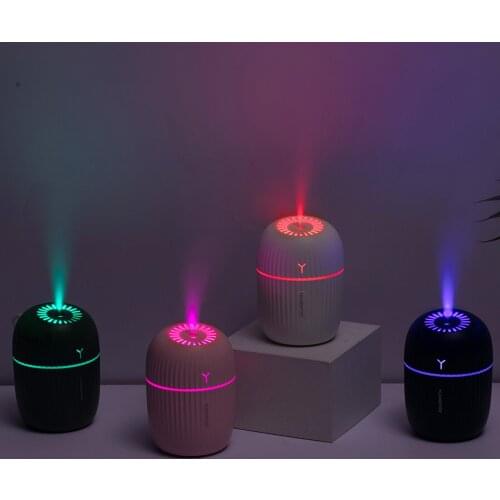 Mini USB Humidifier With 2 Modes Portable 200ML 7-Color Light Mist Diffuser Humidifier With Colorful Breathing Led Night Light