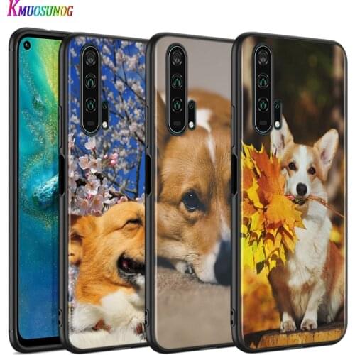 Silicone Cover Cute Corgi Dog For Honor 30i 10i 10X 9X 8X MAX 20 10 9 8 8A 8C 8S Prime 7A Pro Lite Phone Case