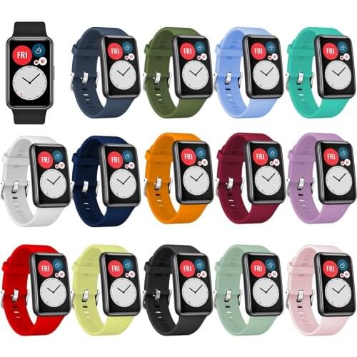 Silicone Watchband for Huawei Watch Fit Tia-B09/Tia-B19 Official Silicone Band Replacement Wristband Watch Accessory Tool