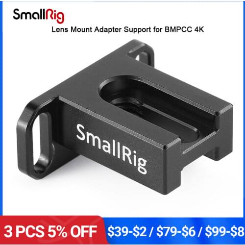 SmallRig Lens Adapter Support Mount for Blackmagic Design Pocket Cinema Camera BMPCC 4K Metabones Adapter Support -2247