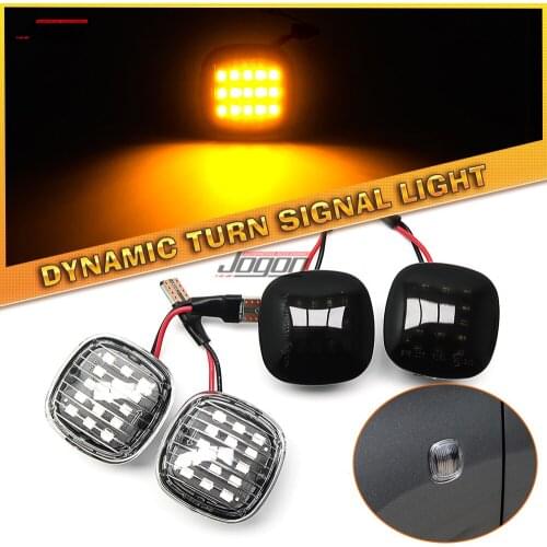 2Pcs LED Dynamic Side Marker Lights Car Turn Signal Blinker Lamps For SKODA Fabia 6Y 5J MK2 Octavia 1U A4 MK1 Rapid NH3 Superb