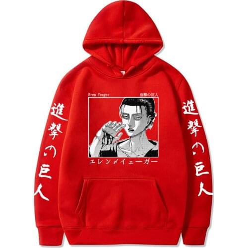 Anime Attack On Titan Hoodie Sweatsahirt Eren Yeager Printed Cosplay Hoody Harajuku Men Women Long Sleeves Dropshipping Clothing