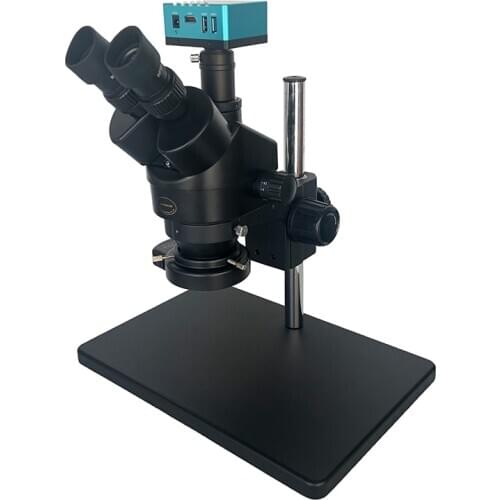 8.0MP 1080P 4K HDMI USB Video Industrial Stereo Trinocular Microscope 7X-45X Continuous Zoom For PCB Soldering Phone Repair