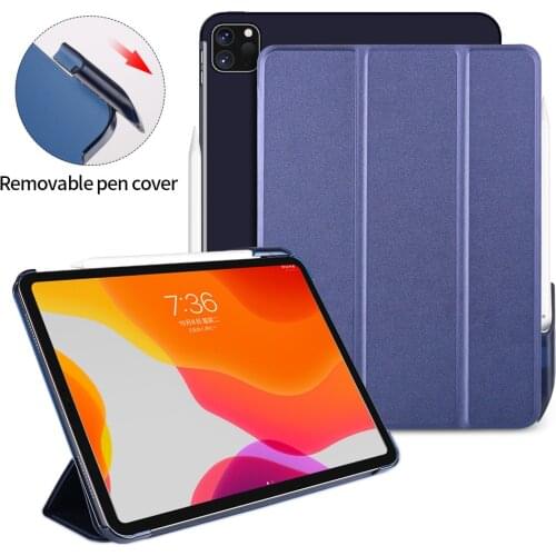 Ultra-thin Leather Triflod Magnetic Smart Cover PC Hard Back Cover for iPad Pro 11 inch Case 2018 2020 Pro 11 2th Generation