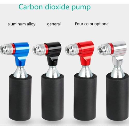 Bicycle mini inflatable aluminum alloy with screw CO2 manual pump American nozzle conversion