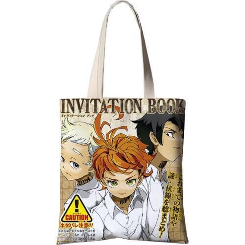 The Promised Neverland Crossbody Bags for Women Canvas School Bags Anime Travel Bags Women Bookbag Shopper Bag Women Clutch