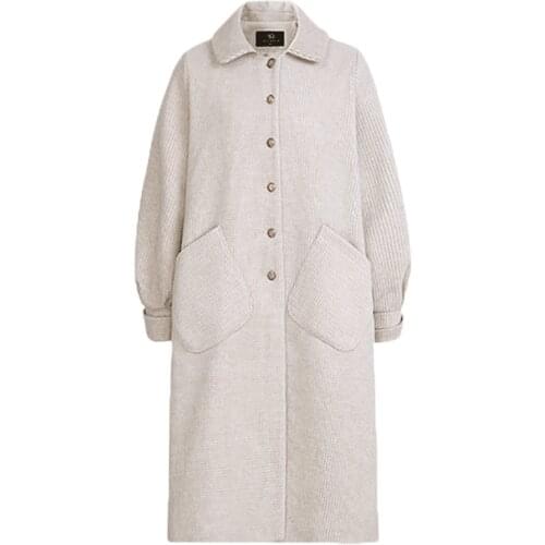 2020 winter plaid coat women fashion woolen coat women coat fashion slim long coat women thick korean coat kawaii Full