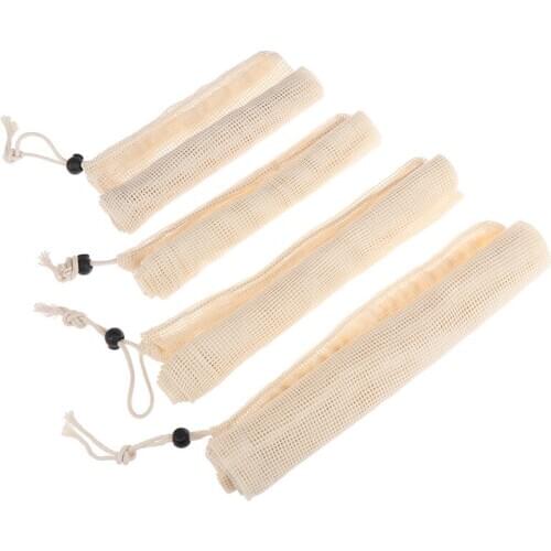 1pc Cotton Mesh Vegetable Produce Bag Vegetable Storage Plant Fibre Pastoral Plant Fiber