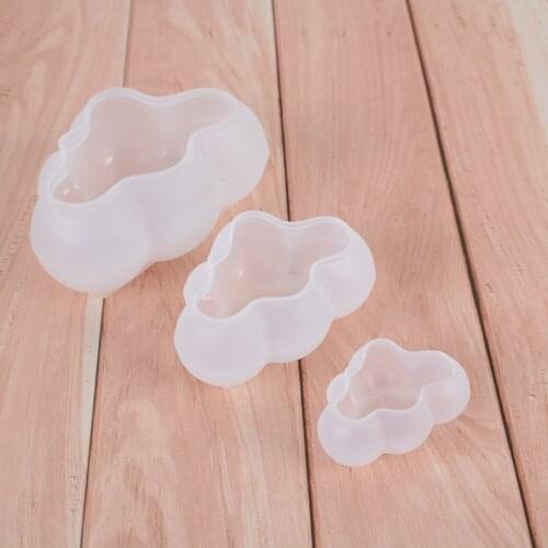 1pc 3d Cloud Shape Chocolate Silicone Mold Mousse Fondant Ice Cube Pudding Candy Soap Candle Molds Baking Cake Decoration Tool