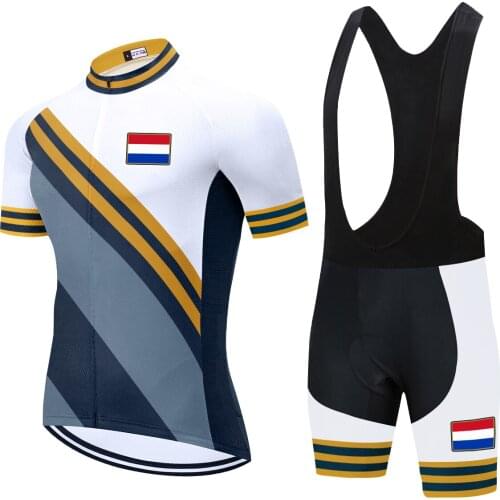 2021 Bicycle TEAM Netherland Cycling Clothing Jersey Sets Men Bike Outdoor Sports Set Cycling Jersey Short MTB 20D GEL Shorts