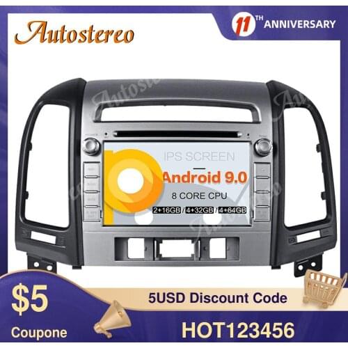 2Din Android 9 Car DVD Player Auto Radio Tape Recorder For Hyundai Santa Fe 2012-2015 GPS Navigation Multimedia Player Head Unit