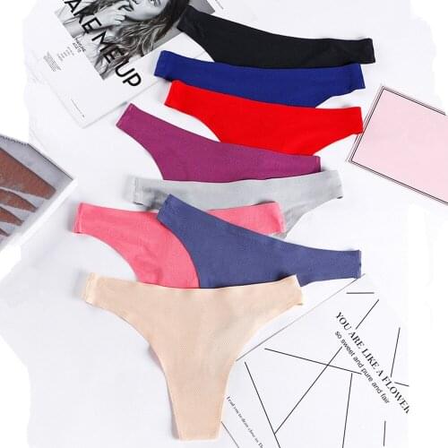 3Pcs Seamless Panties Women Briefs Nylon Ultra-thin G-string Thongs Low Rise Lingerie Ice Silk Briefs Lady Underwear Plus Size