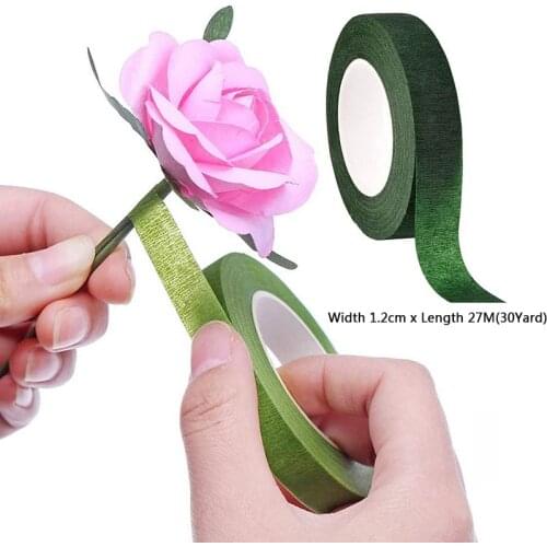 30Yard/Roll Green Floral Tape For Bouquet Stem Wrap Florist Craft Artificial Flower Stamen Wrap Tapes Nylon Flower Supplies