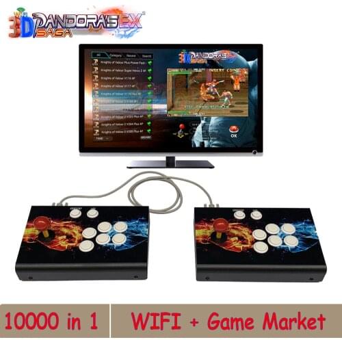 3D WIFI Pandora Saga EX Box 8000 in 1 Save Function Multiplayer Joysticks Retro Arcade Game Console Cabinet Support 4 Players