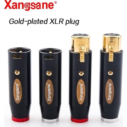 4pcs Xangsane Hifi XLR Plug High-end Gold-plated XLR Cable Connector 3 Pins XLR Connector for
