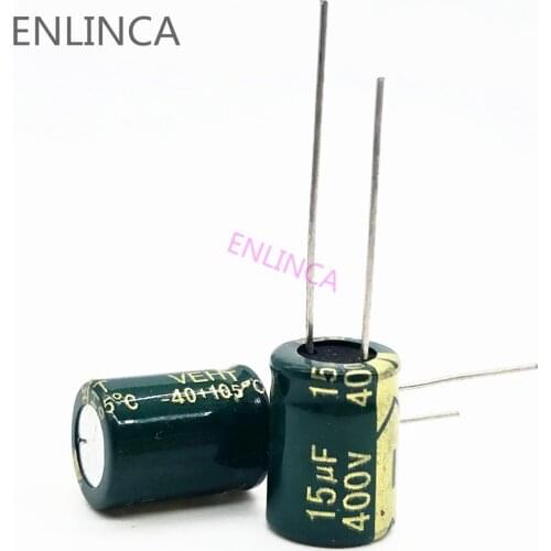 5-200pcs/lot 15UF high frequency low impedance 400V 15UF aluminum electrolytic capacitor size S112 20