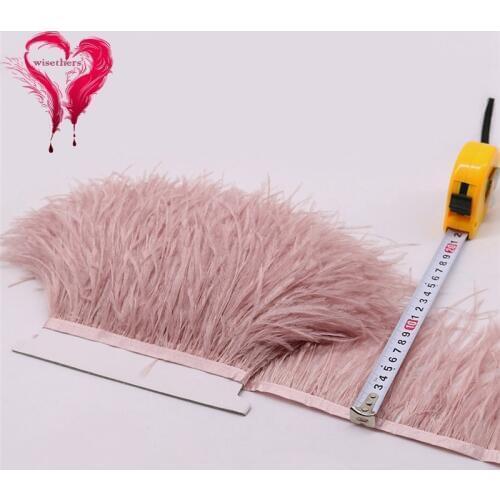 52 Colors Wholesale 10 Meters/lot Width 10-15 CM Soft Dyed Fringe Ostrich Feathers Trimming Ribbon Clothing Trim Decoration