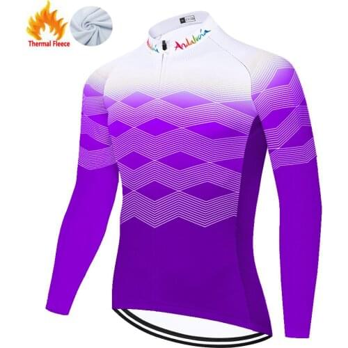 Andalucia Winter Thermal Fleece Uomo Maglia Camisa Equipos Jersey Camiseta Masculino Maillot Cyclisme Homme Ropa Ciclismo Hombre