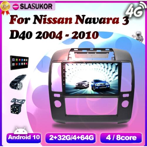 6+128G Android 10 For Nissan Navara 3 D40 2004 - 2010 Car Radio Multimedia Video Player Navigation GPS DVD Wifi No 2din 2 din