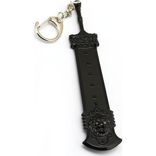NieR:Automat Jewelry Keychain Game Weapon Model Black Metal Pendnats 2B Sister Alloy Keyring Men