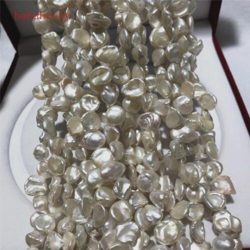 NEW Naturally cultured freshwater pearls irregular shaped loose beads 9-10 MM 15"Regeneration of beads