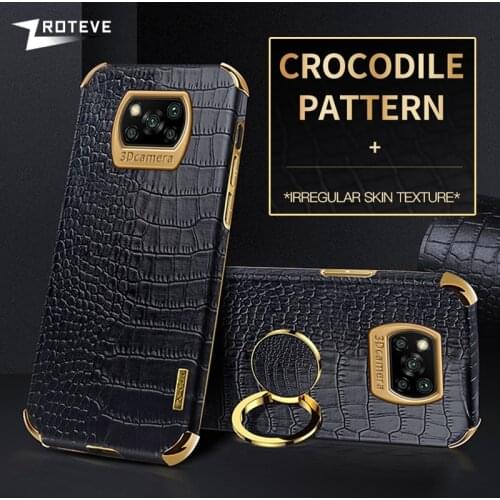 Poco X3 NFC Case ZROTEVE Crocodile Pattern Coque For Xiaomi Pocophone F3 X3 GT F2 Pro Leather Cover Xiomi Poco F3 M3 Pro 5G Case