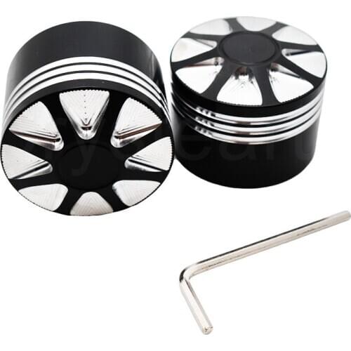 Black Motorcycle Front Axle Nut Cover Cap Bolt For Harley Dyna Fat Bob Touring Electra Glide Road Glide Sportster XL 883 1200