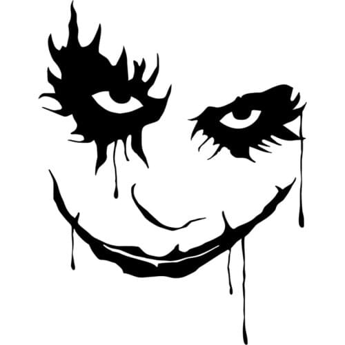 Dawasaru Joker Face Why So Serious Car Sticker Personalized Decal Laptop Suitcase Motorcycle Auto Accessories PVC,15cm*11cm