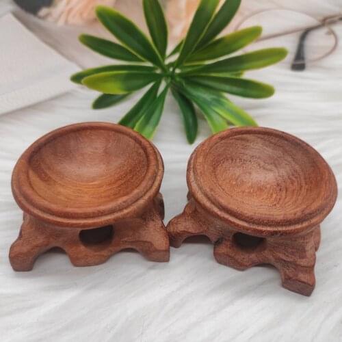 Wood Display Stand Base For Crystal Ball Sphere Globe Stone Decoration Crafts Figurines Miniatures Crystal Ball Holder Bracket